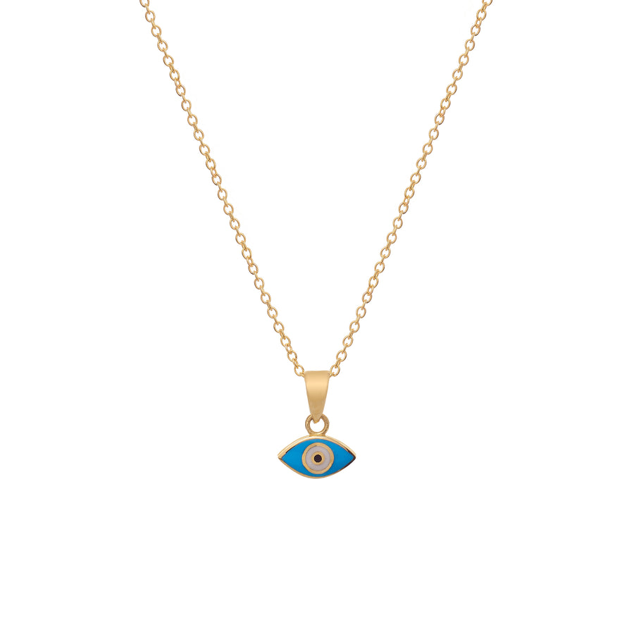 Enamel Evil Eye Necklace | 10k Gold