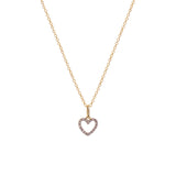 Diamond Heart Necklace | 14k Gold