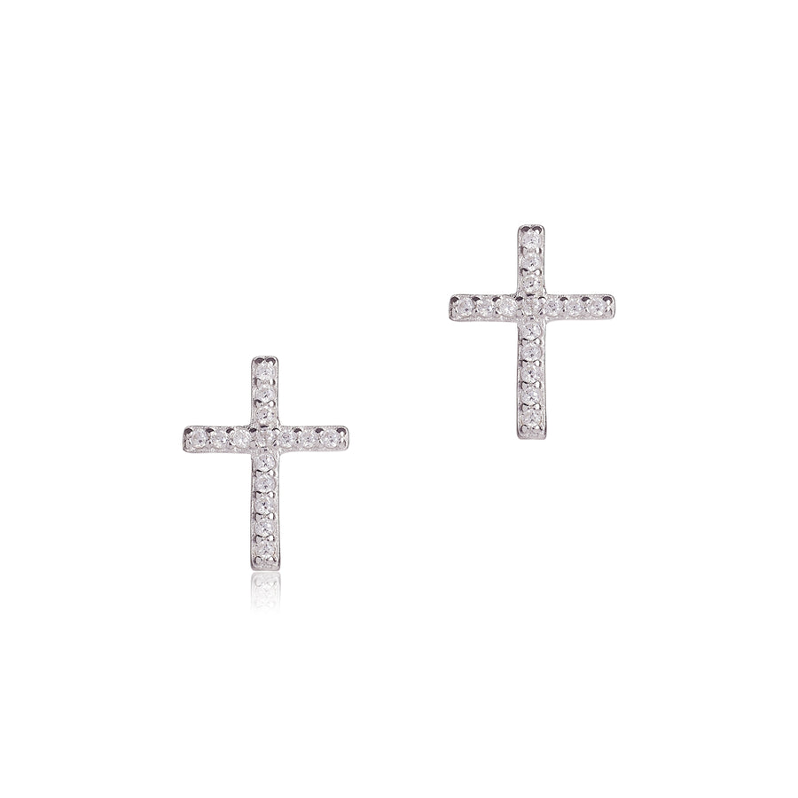 Sterling silver and cubic zirconia studs